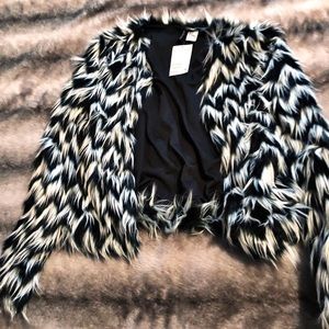 H and M faux fur jacket OFFERS WELCOME